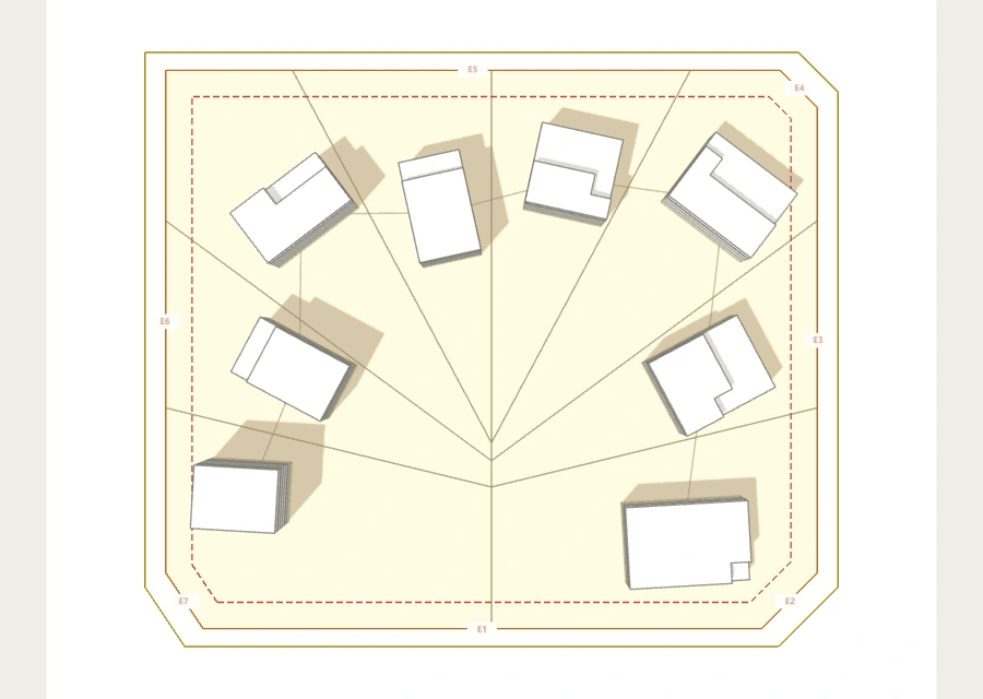 NexusAI Taihu massing preview with radial building clusters