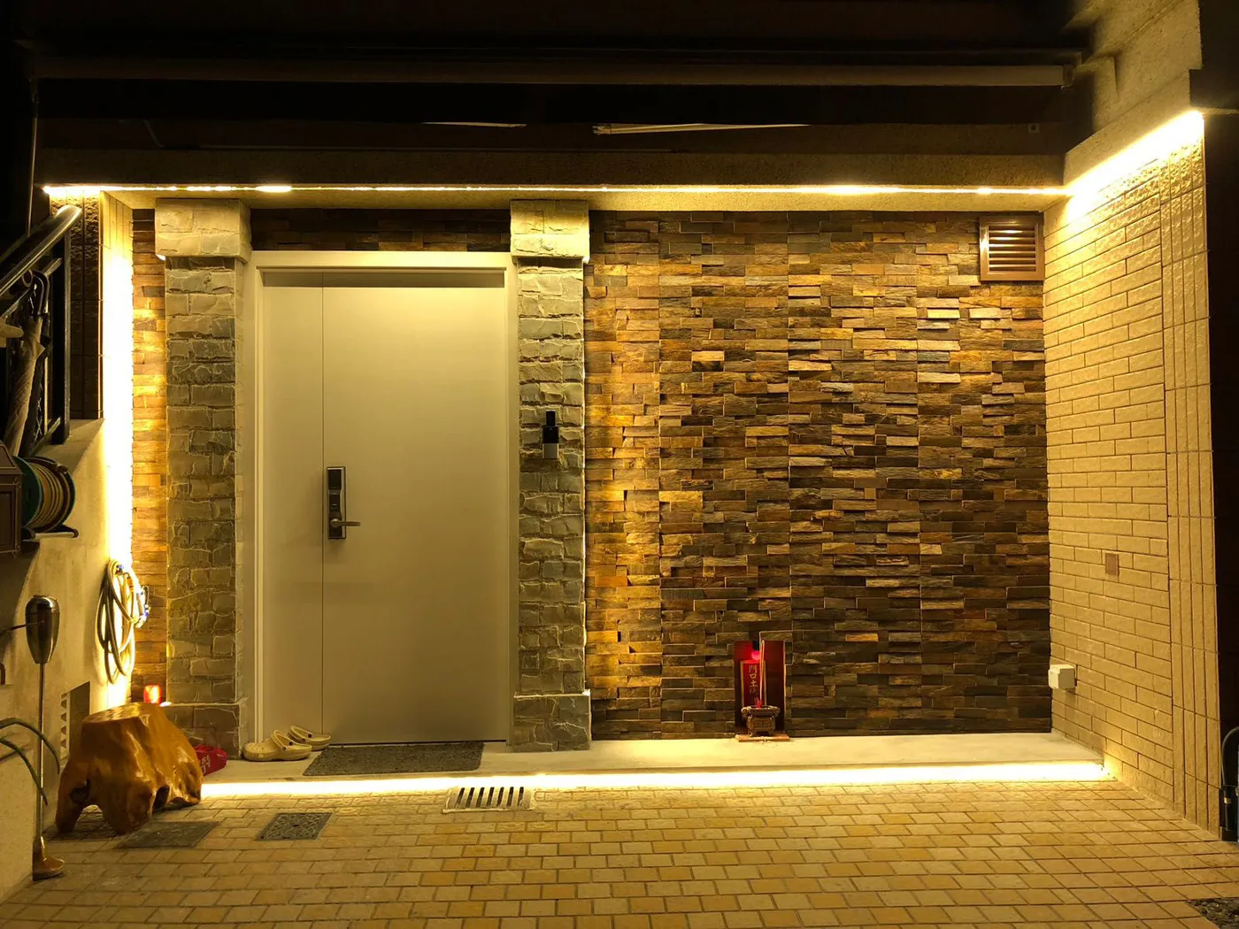 Cave entrance night